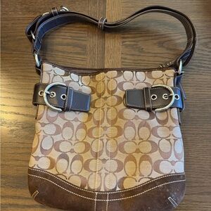 Coach Brown Signature Shoulder Bag | Vintage 2000s Y2k